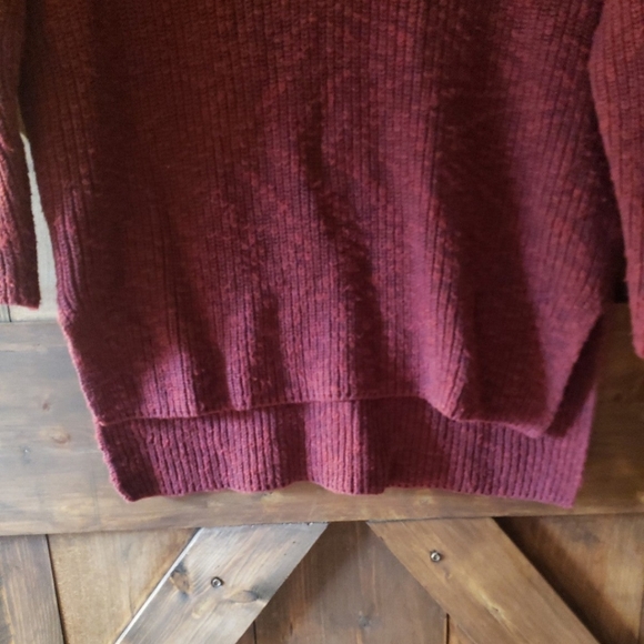 High low batwing dolman open back sweater small - Picture 2 of 7